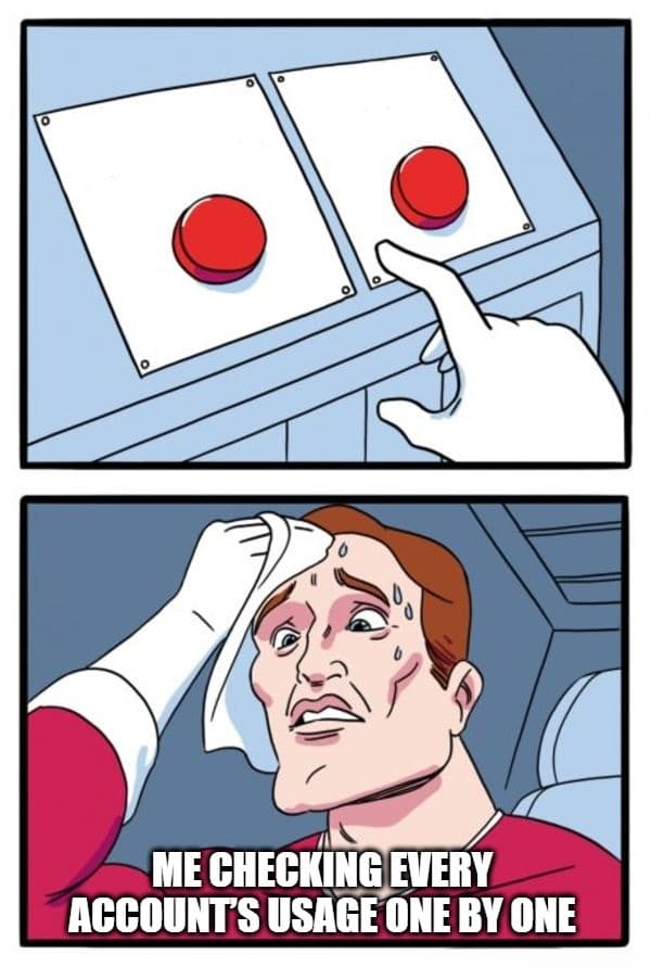 Choosing between checking every account one by one